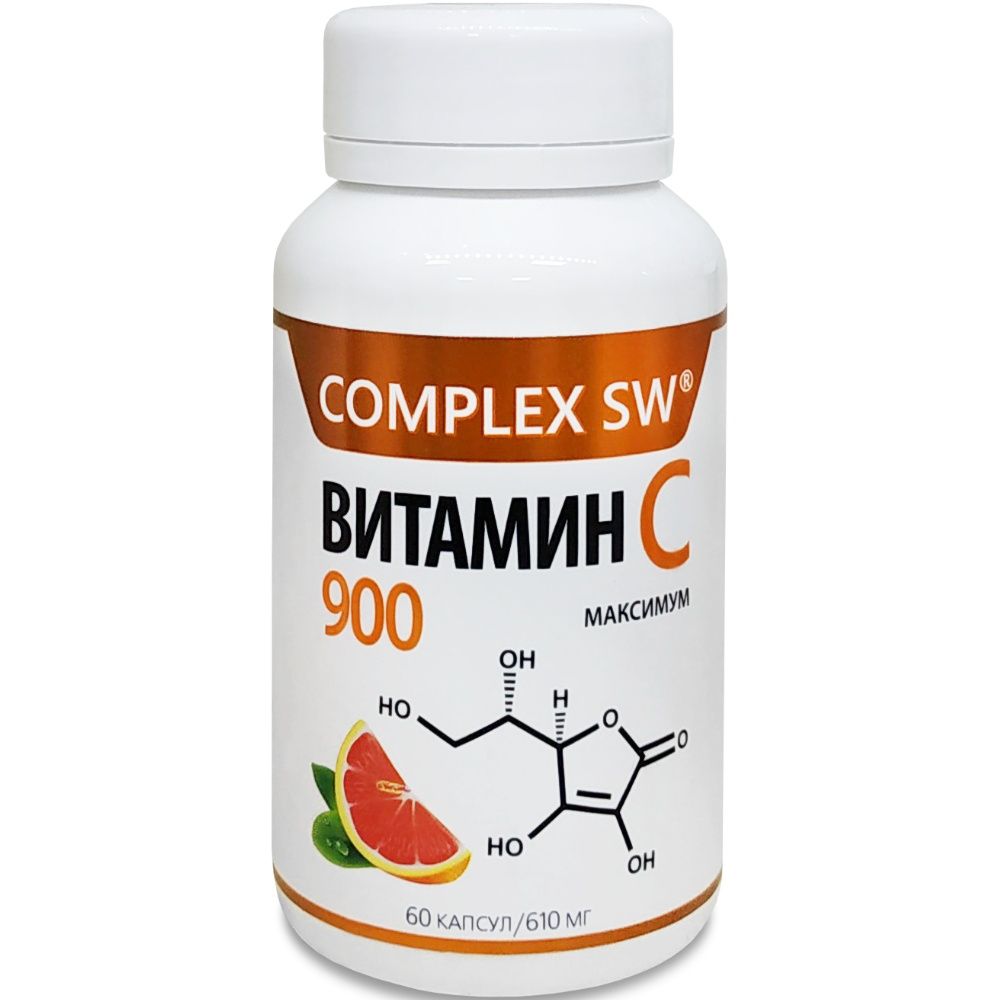 Витамин С 900 максимум, с витаминами А, Д, Е и селеном, Оптисалт, 60 капсул — «МагазинВитамин»