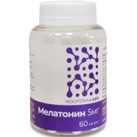 Мелатонин, 3 или 5 мг, Ноотериа Лабс, Nooteria Labs, 60 капсул Мелатонин, 3 или 5 мг, Ноотериа Лабс, Nooteria Labs, 60 капсул