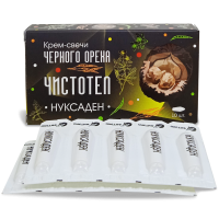 Нуксаден Чистотел, свечи черного ореха с куркумой, бетулином и др., Фитэко, 10 шт Нуксаден Чистотел, свечи черного ореха с куркумой, бетулином и др., Фитэко, 10 шт