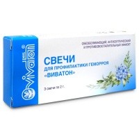 Свечи для профилактики геморроя Виватон, 3 шт Свечи для профилактики геморроя Виватон, 3 шт