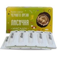 Нуксаден Лисичка, свечи черного ореха с черным тмином, тыквой, лисичкой и др., Фитэко, 10 шт Нуксаден Лисичка, свечи черного ореха с черным тмином, тыквой, лисичкой и др., Фитэко, 10 шт