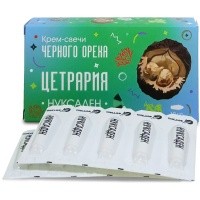 Нуксаден Цетрария, свечи черного ореха с черным тмином, цетрарией, кладонией, чагой, Фитэко, 10 шт Нуксаден Цетрария, свечи черного ореха с черным тмином, цетрарией, кладонией, чагой, Фитэко, 10 шт