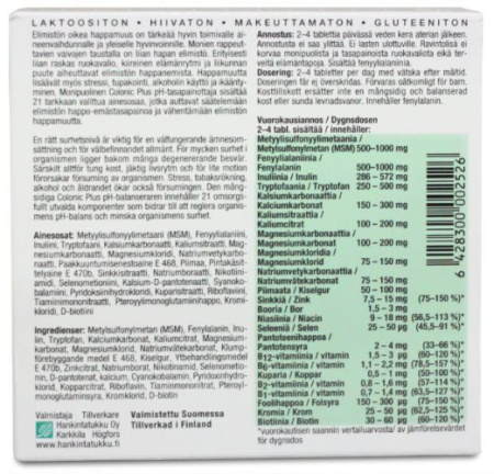 Колоник плюс - мультивитамины для ощелачивания организма, Ханкинтатукку (Финляндия), 60 таблеток —  «МагазинВитамин»