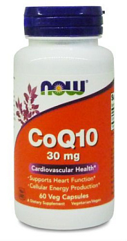 Коэнзим Q10 (Coenzyme Q10), 30 мг, Now Foods (Нау фудс), 60 капсул Коэнзим Q10 (Coenzyme Q10), 30 мг, Now Foods (Нау фудс), 60 капсул