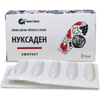 Нуксаден Амарант, свечи с черным орехом и амарантом, Фитэко, 10 шт — «МагазинВитамин»