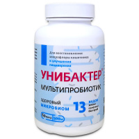 Унибактер, мультипробиотик, 13 видов бактерий, Бессережнов, 60 капсул —  «МагазинВитамин»