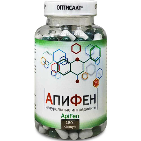Апифен, противовоспалительный, антибактериальный, противоглистный, желчегонный, Оптисалт, 180 капсул —  «МагазинВитамин»