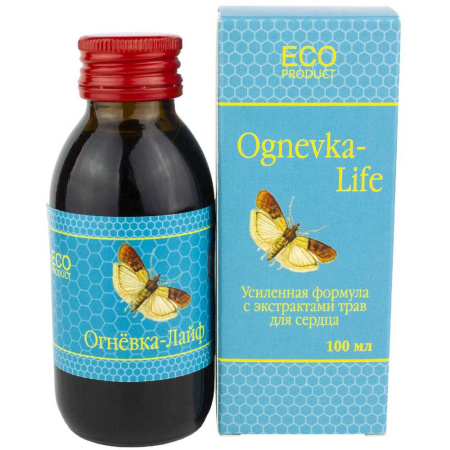 Настойка Огневка Лайф, с экстрактами трав для сердца, Жива, 100 мл — «МагазинВитамин»