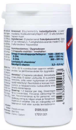 Витамар 1000 (жирные кислоты Омега-3-1020мг, ЭПК-600мг, ДГК-300мг), Ханкинтатукку Финляндия, 100капс — «МагазинВитамин»